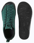Dannto Veld I Pro - 3E Wide Barefoot Shoes green shown from top and outsole views