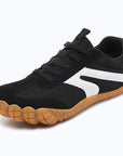 Dannto black - 3E Width Wide Toe Box Barefoot Walking Shoes shown from a three quarter view