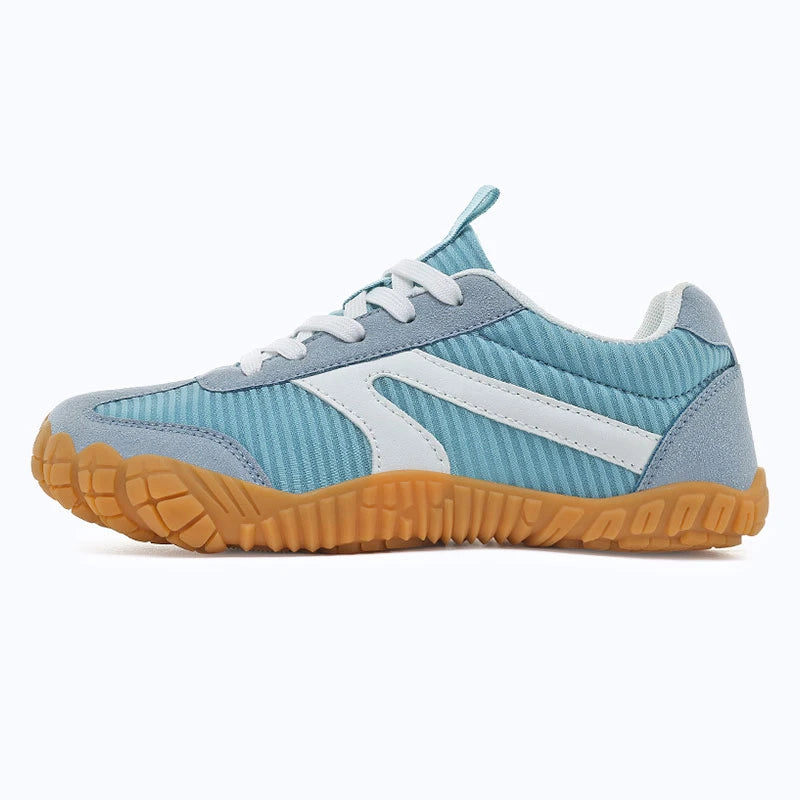 Dannto blue - 3E Width Wide Toe Box Barefoot Walking Shoes shown from the side
