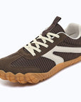 Dannto brown - 3E Width Wide Toe Box Barefoot Walking Shoes shown from a three quarter view