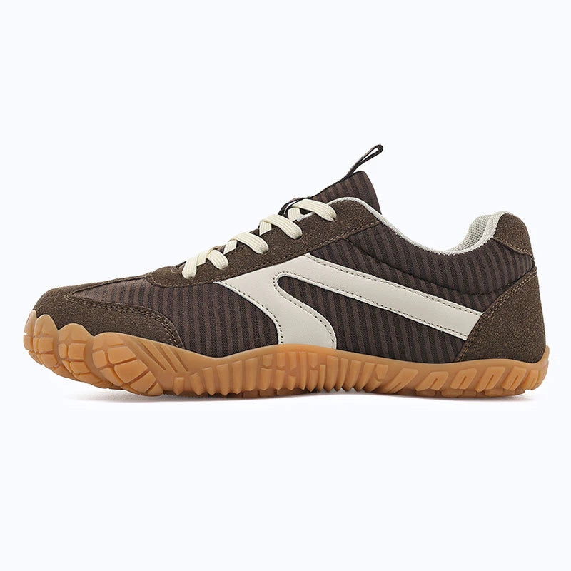 Dannto brown - 3E Width Wide Toe Box Barefoot Walking Shoes shown from the side
