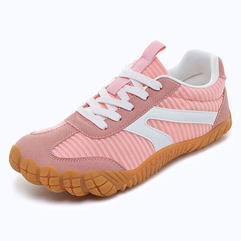 Dannto pink - 3E Width Wide Toe Box Barefoot Walking Shoes shown from a three quarter view