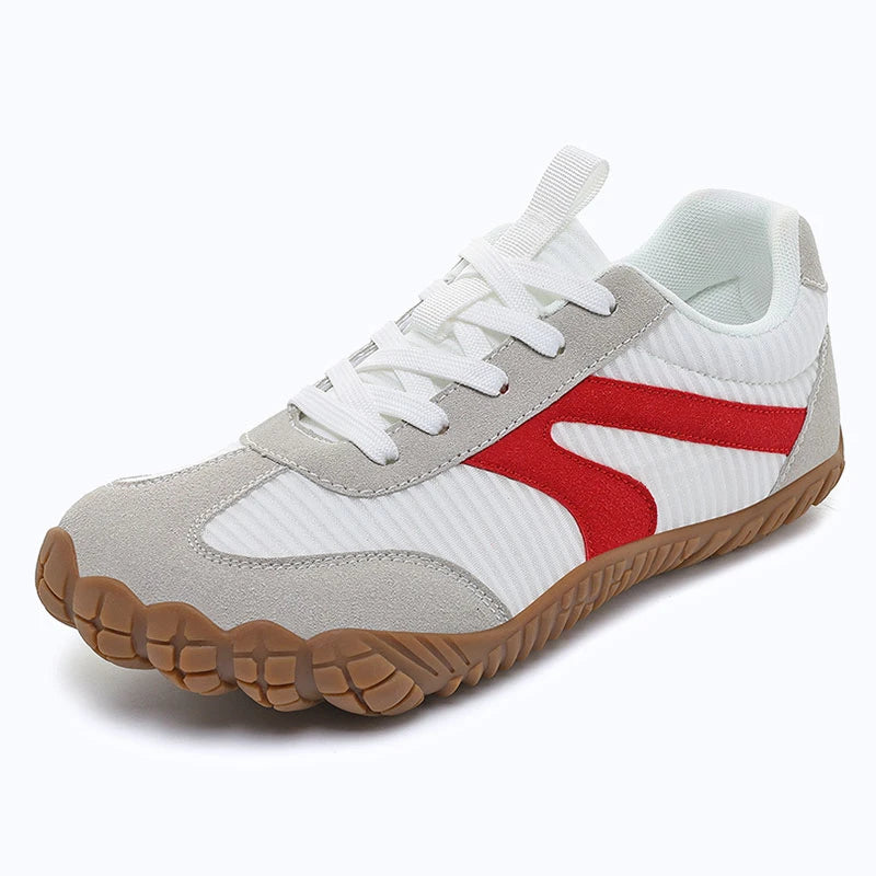 Dannto white - 3E Width Wide Toe Box Barefoot Walking Shoes shown from a three quarter view