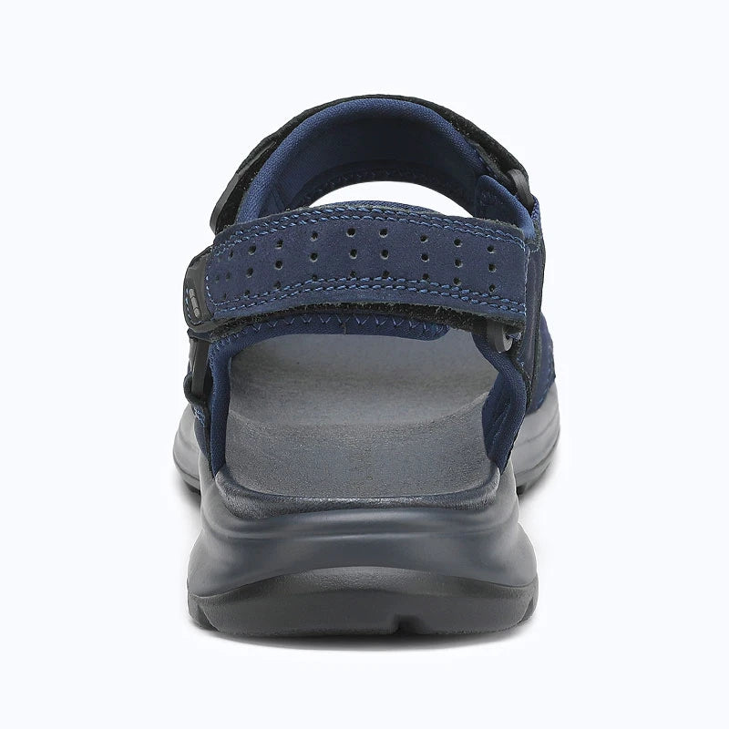 Dannto Trekport F5 - Men's Hiking Sandals blue shown from the back