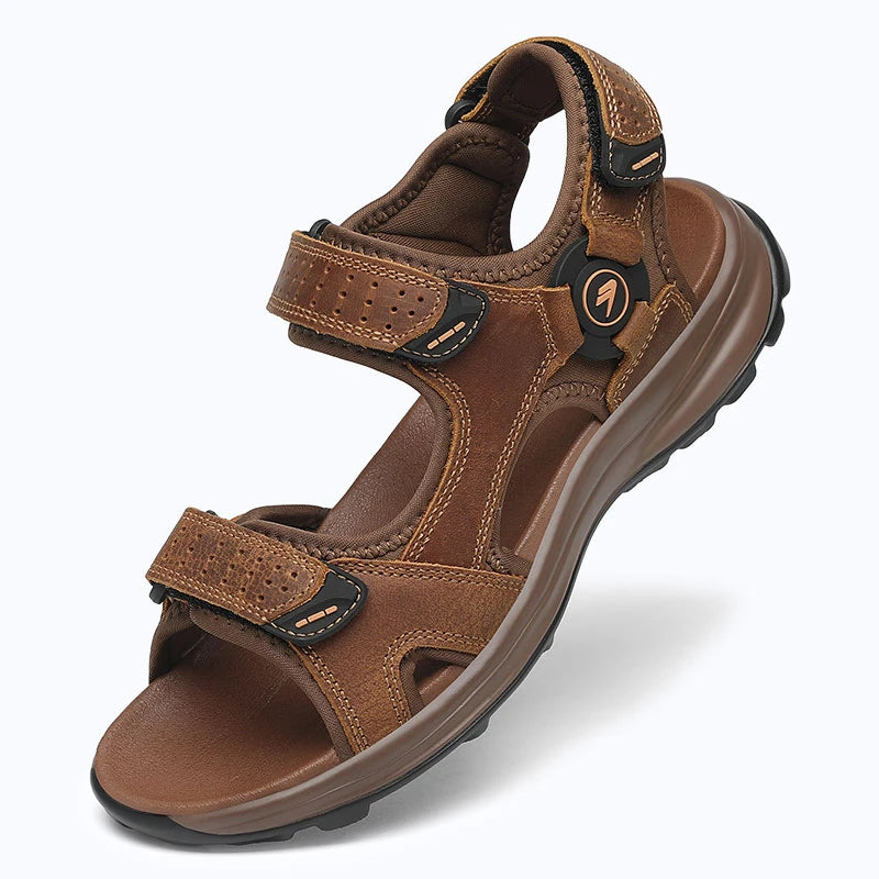 Dannto Trekport F5 - Men's Hiking Sandals brown shown from a three-quarter view