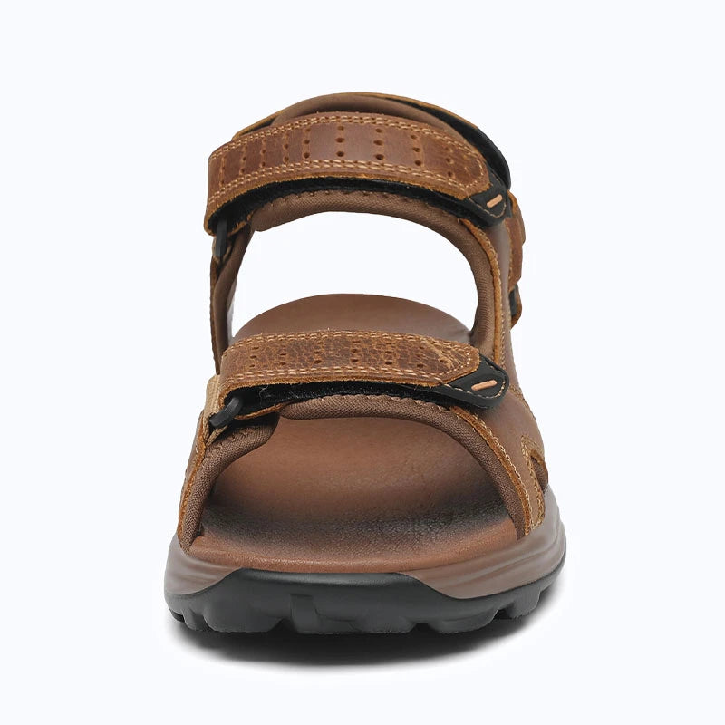 Dannto Trekport F5 - Men's Hiking Sandals brown shown from the front