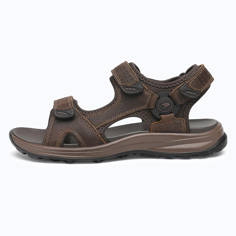 Dannto Trekport F5 - Men's Hiking Sandals dark brown shown from the side