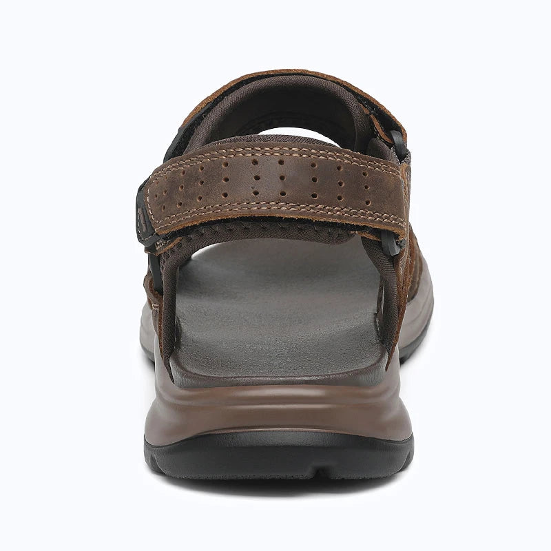 Dannto Trekport F5 - Men's Hiking Sandals dark brown shown from the back