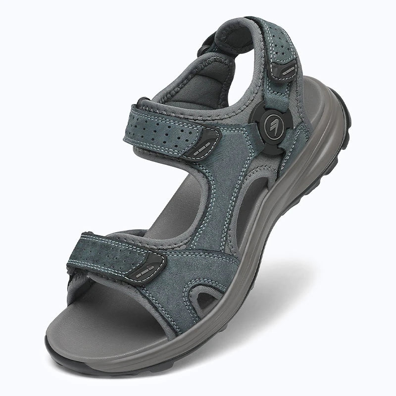 Dannto Trekport F5 - Men's Hiking Sandals gray shown from a three-quarter view