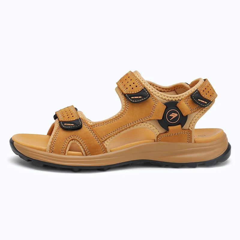 Dannto Trekport F5 - Men's Hiking Sandals yellow shown from the side