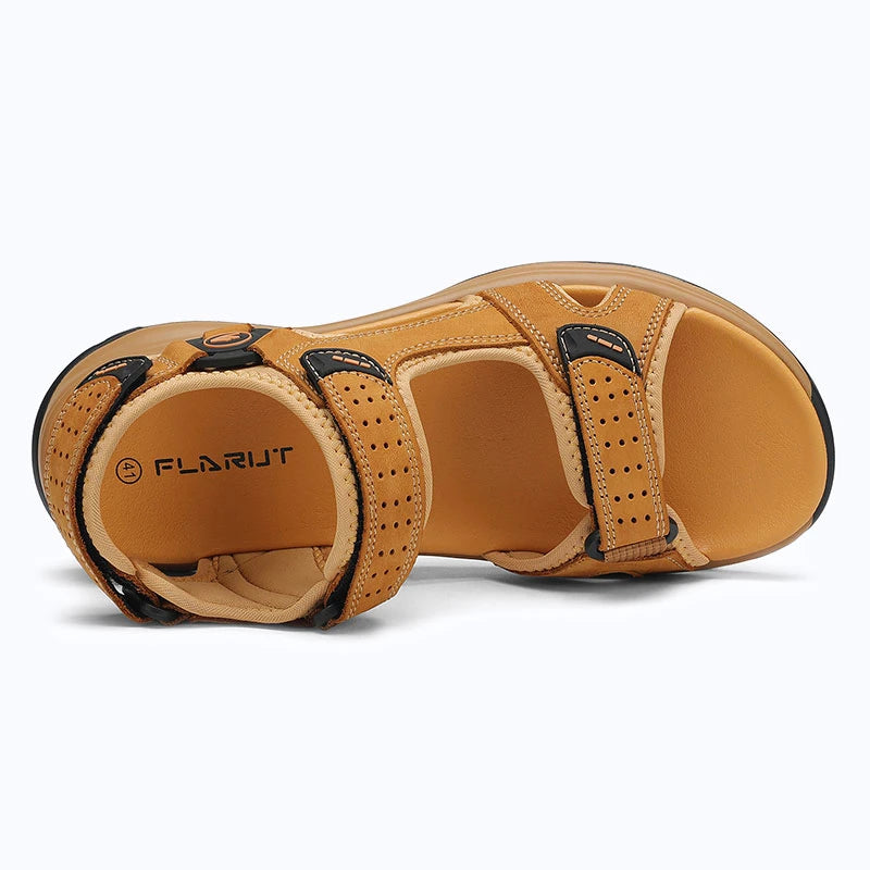 Dannto Trekport F5 - Men's Hiking Sandals yellow shown from the top