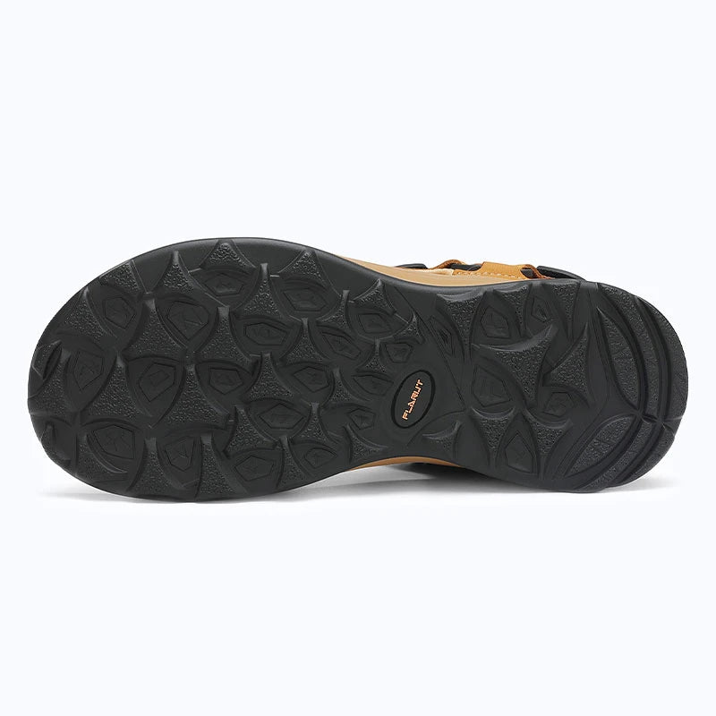 Dannto Trekport F5 - Men's Hiking Sandals yellow shown from the bottom