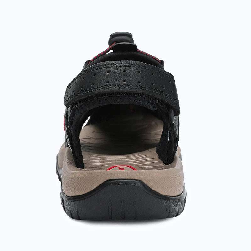 Dannto Trekport S3 - Men's Hiking Sandals black shown from the back