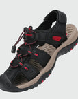 Dannto Trekport S3 - Men's Hiking Sandals black shown from a three-quarter view