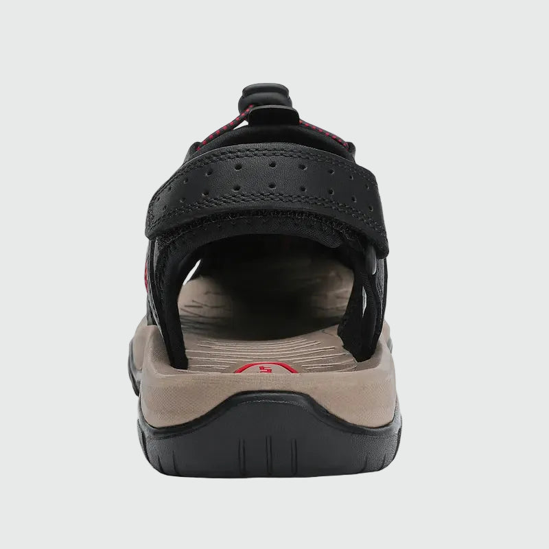 Dannto Trekport S3 - Men's Hiking Sandals black shown from the back