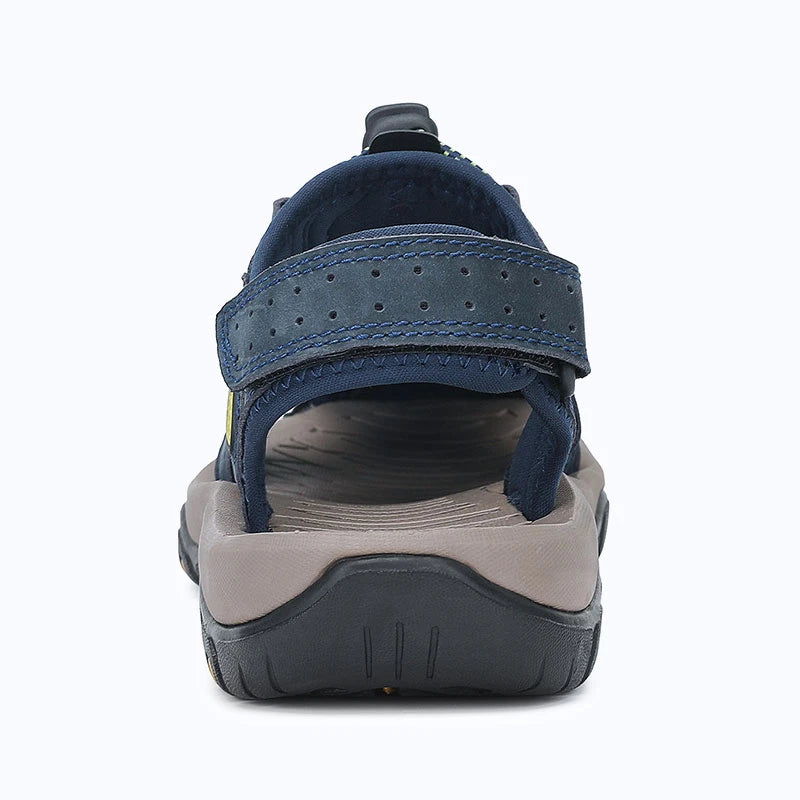 Dannto Trekport S3 - Men's Hiking Sandals blue shown from the back