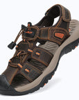 Dannto Trekport S3 - Men's Hiking Sandals dark brown shown from a three-quarter view