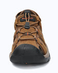 Dannto Trekport S3 - Men's Hiking Sandals taupe shown from the front