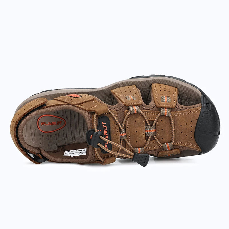 Dannto Trekport S3 - Men's Hiking Sandals taupe shown from the top