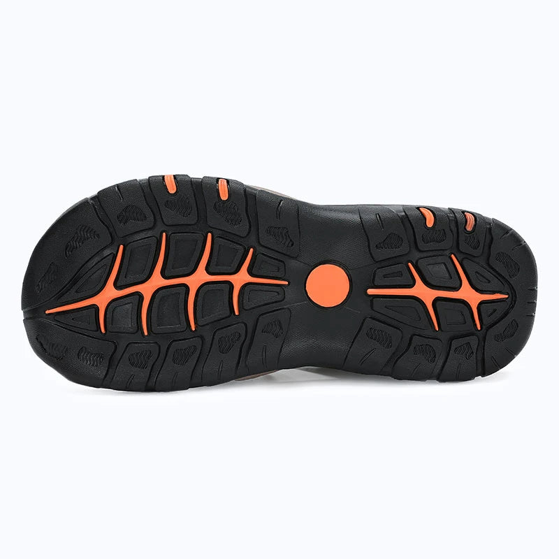 Dannto Trekport S3 - Men's Hiking Sandals taupe shown from the bottom