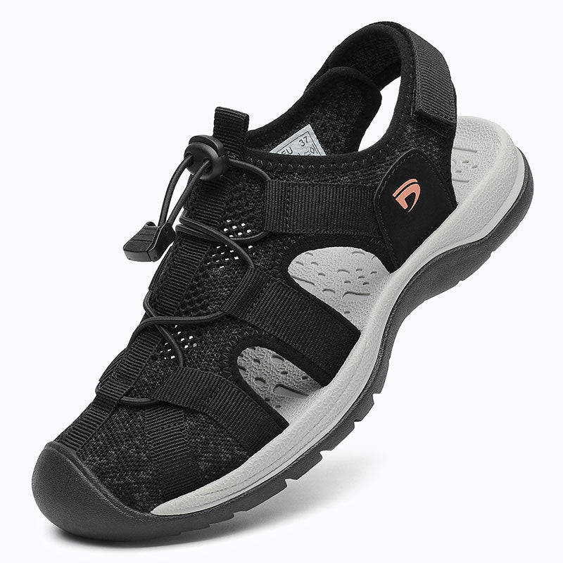 Dannto Trailport N2 - Women's Hiking Sandals black shown from a three-quarter view