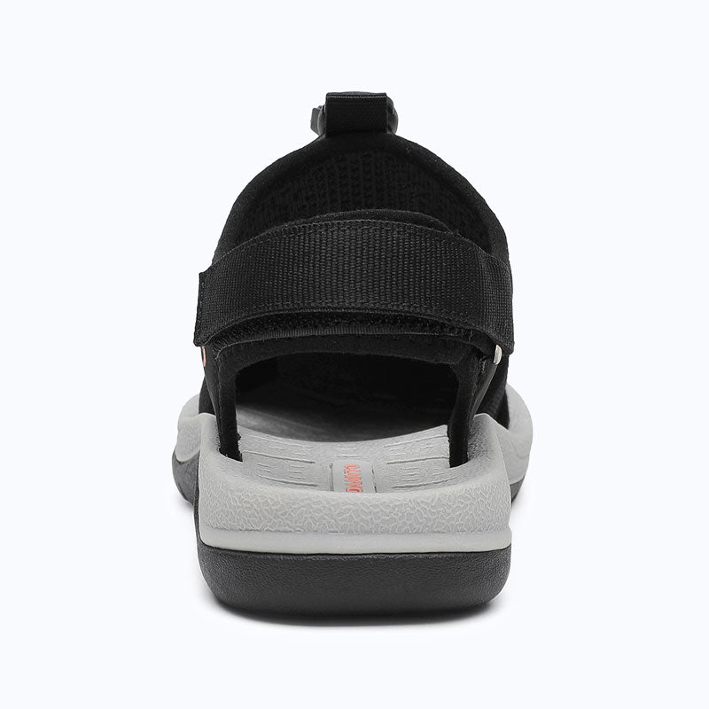 Dannto Trailport N2 - Women's Hiking Sandals black shown from the back