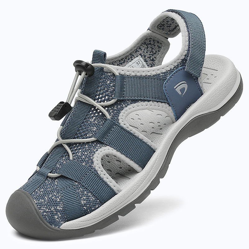 Dannto Trailport N2 - Women's Hiking Sandals blue shown from a three-quarter view
