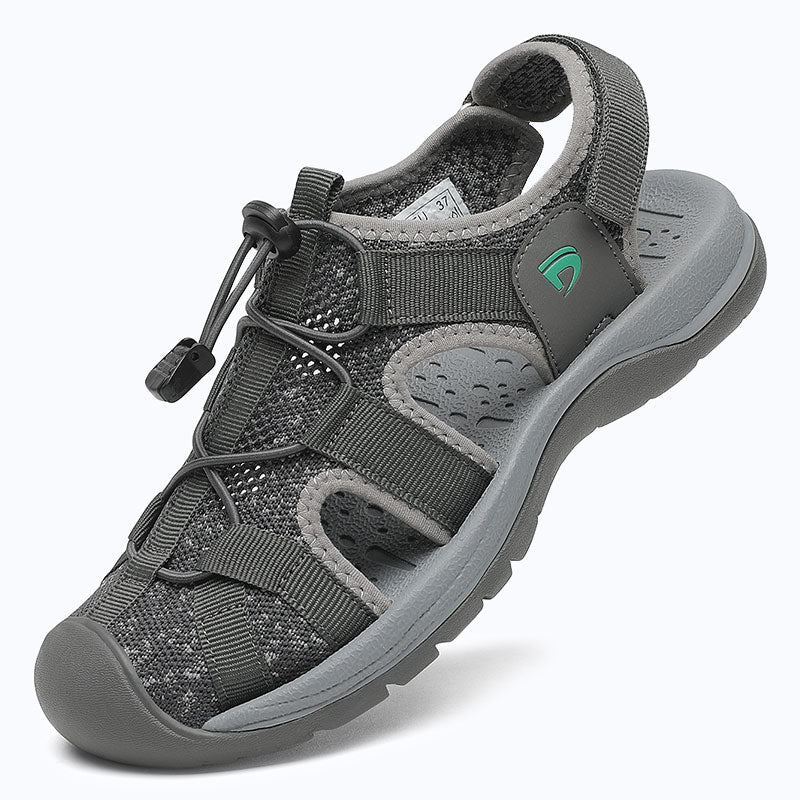 Dannto Trailport N2 - Women's Hiking Sandals gray shown from a three-quarter view