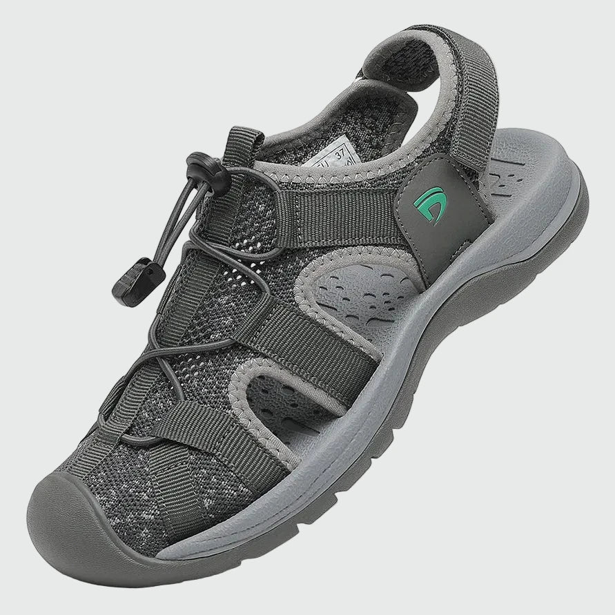 Dannto Trailport N2 - Women's Hiking Sandals gray shown from a three-quarter view