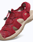 Dannto Trailport N2 - Women's Hiking Sandals red shown from a three-quarter view
