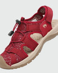 Dannto Trailport N2 - Women's Hiking Sandals red shown from a three-quarter view