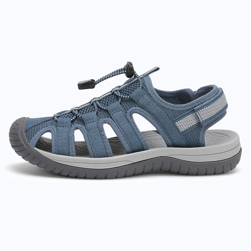 Dannto Trailport N3 - Women's Hiking Sandals blue shown from the side