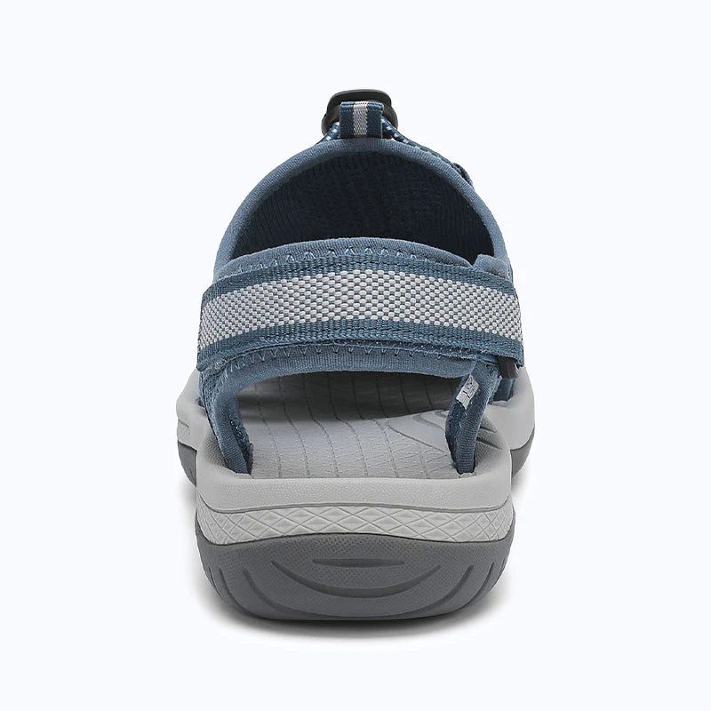 Dannto Trailport N3 - Women's Hiking Sandals blue shown from the back