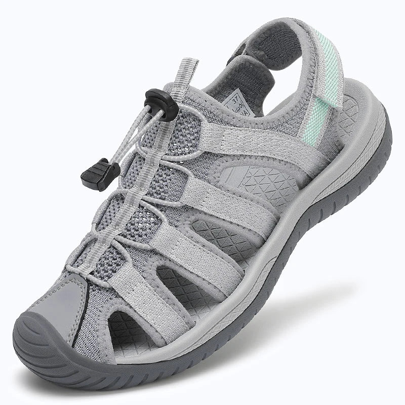 Dannto Trailport N3 - Women's Hiking Sandals gray shown from a three-quarter view
