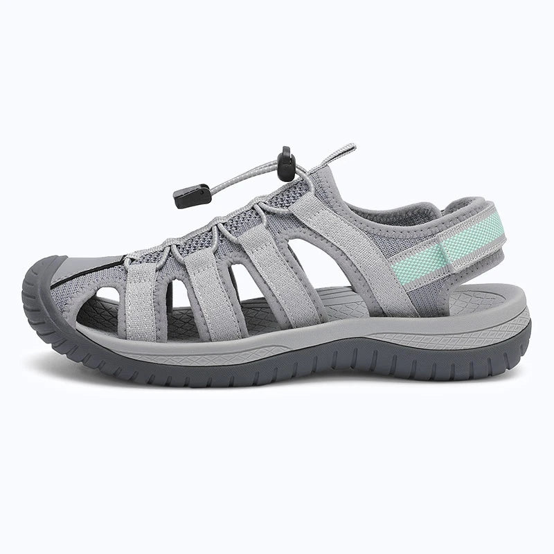 Dannto Trailport N3 - Women's Hiking Sandals gray shown from the side