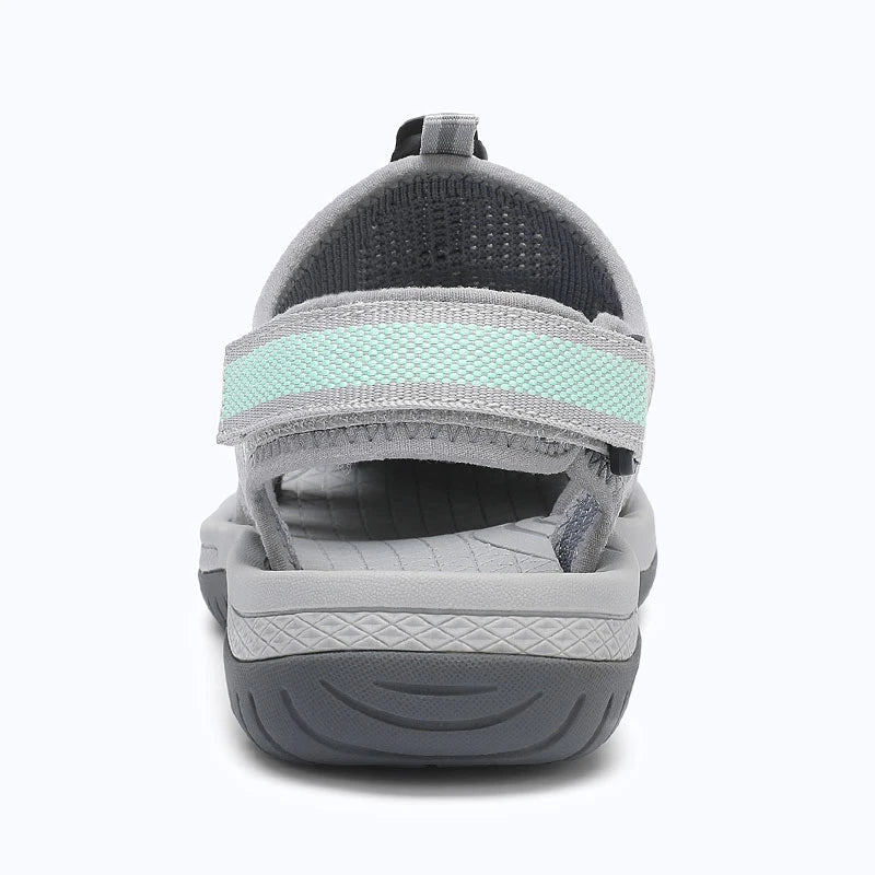 Dannto Trailport N3 - Women's Hiking Sandals gray shown from the back