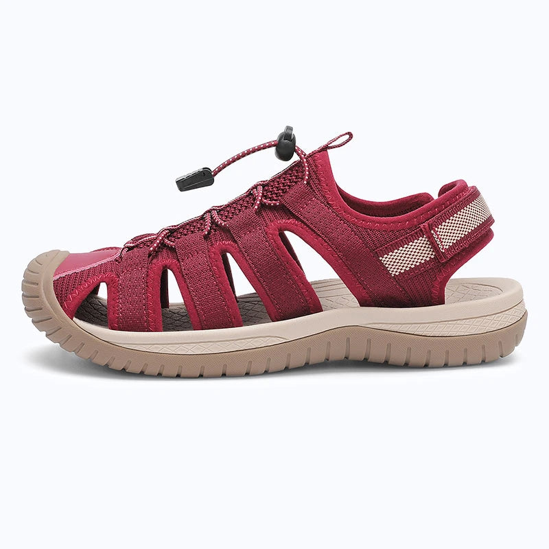 Dannto Trailport N3 - Women's Hiking Sandals red shown from the side