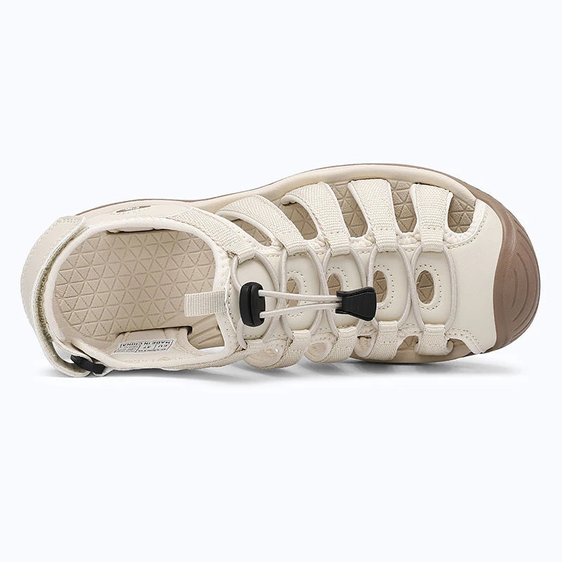 Dannto Trailport H3 - Women's Hiking Sandals beige shown from the top