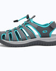 Dannto Trailport H3 - Women's Hiking Sandals gray green shown from the side