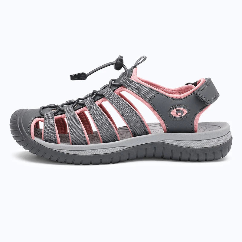 Dannto Trailport H3 - Women's Hiking Sandals gray pink shown from the side