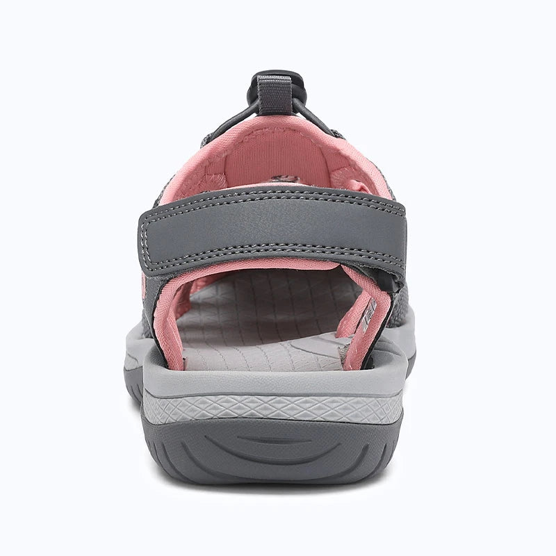 Dannto Trailport H3 - Women's Hiking Sandals gray pink shown from the back