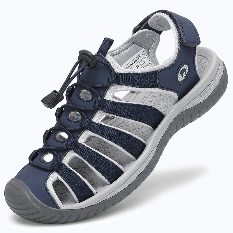 Dannto Trailport H3 - Women's Hiking Sandals navy blue shown from a three quarter view