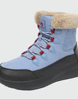 Dannto women‘s blue winter snow Boots shown at a side angle