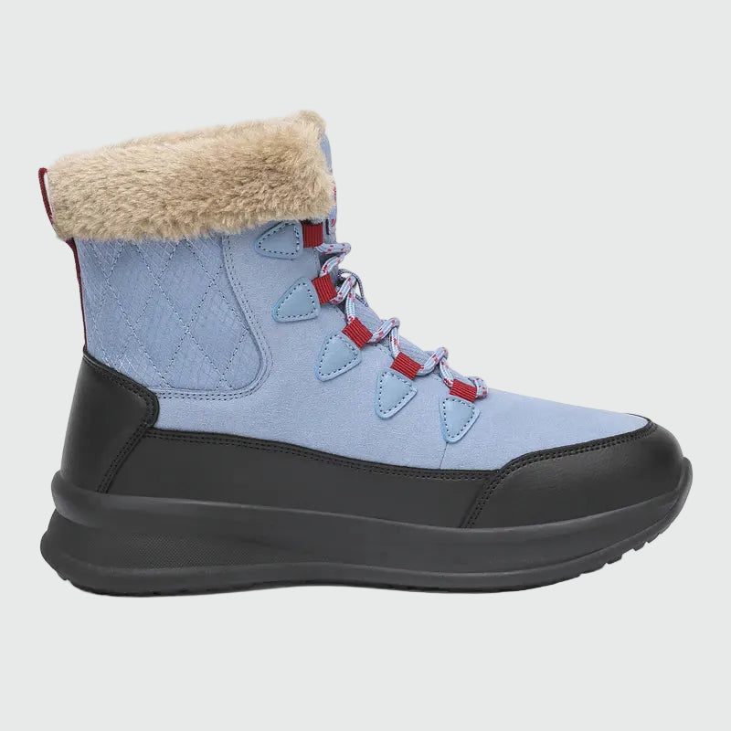 Dannto women‘s blue winter snow Boots shown from the side