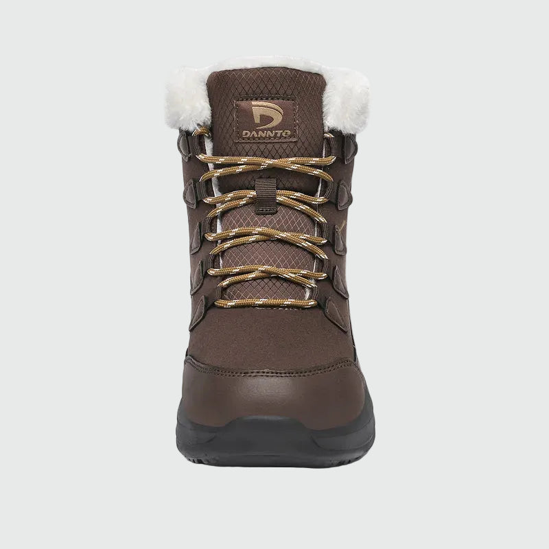 Dannto women‘s coffee winter snow Boots shown from the front