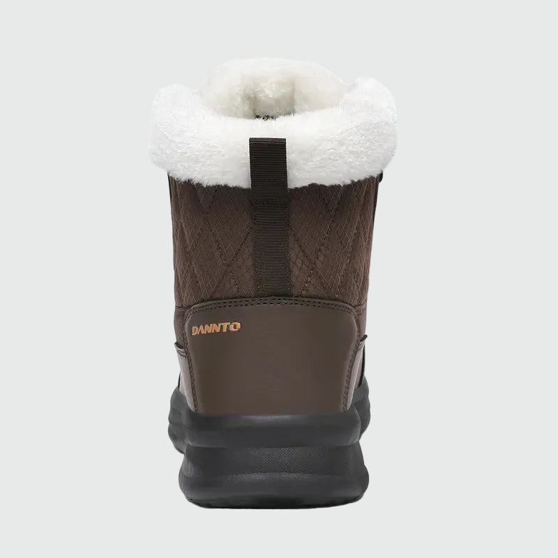 Dannto women‘s coffee winter snow Boots shown from the back
