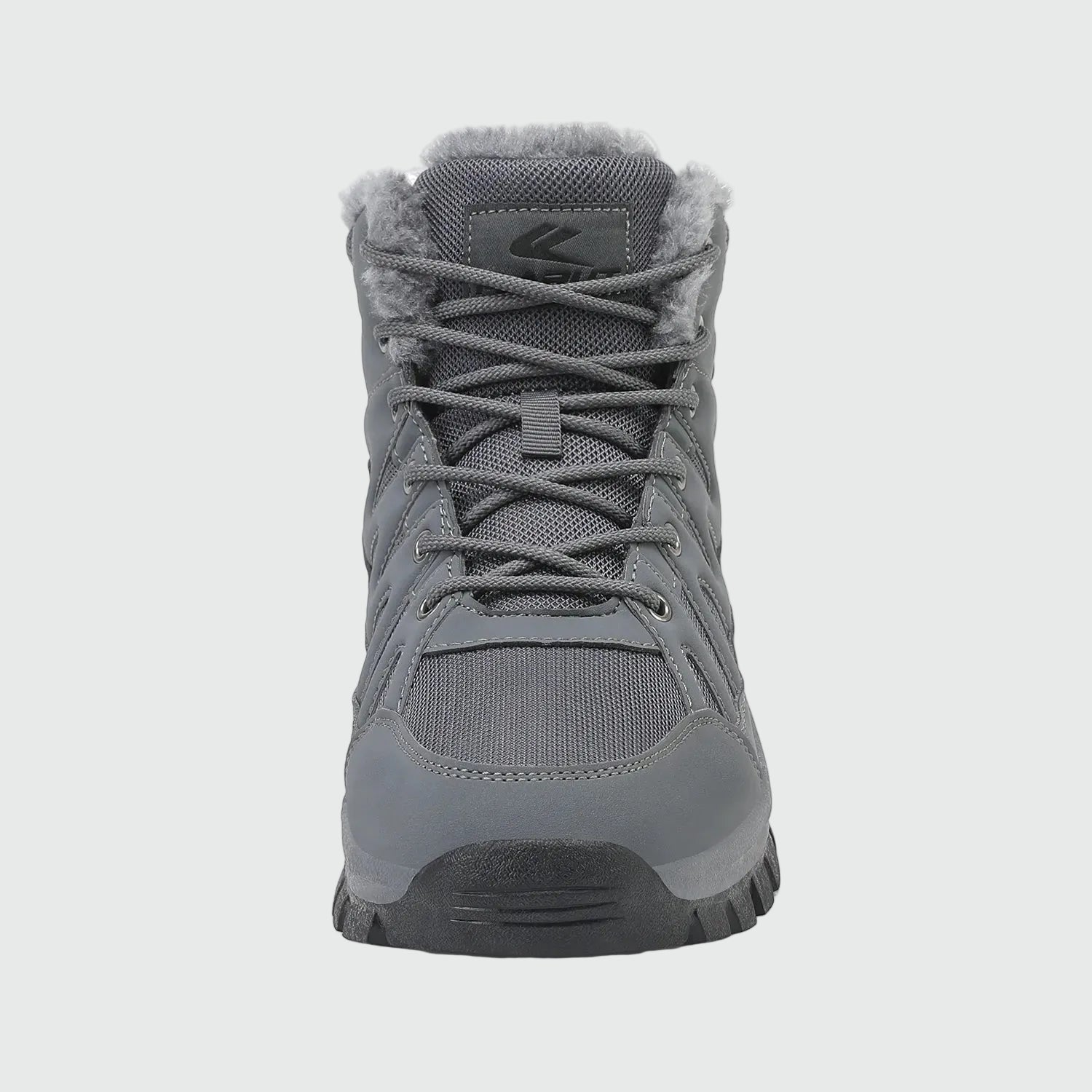Dannto men‘s gray winter snow Boots shown from the front