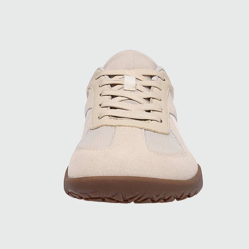 Wide Toe Box Barefoot Shoes Khaki shown from the front