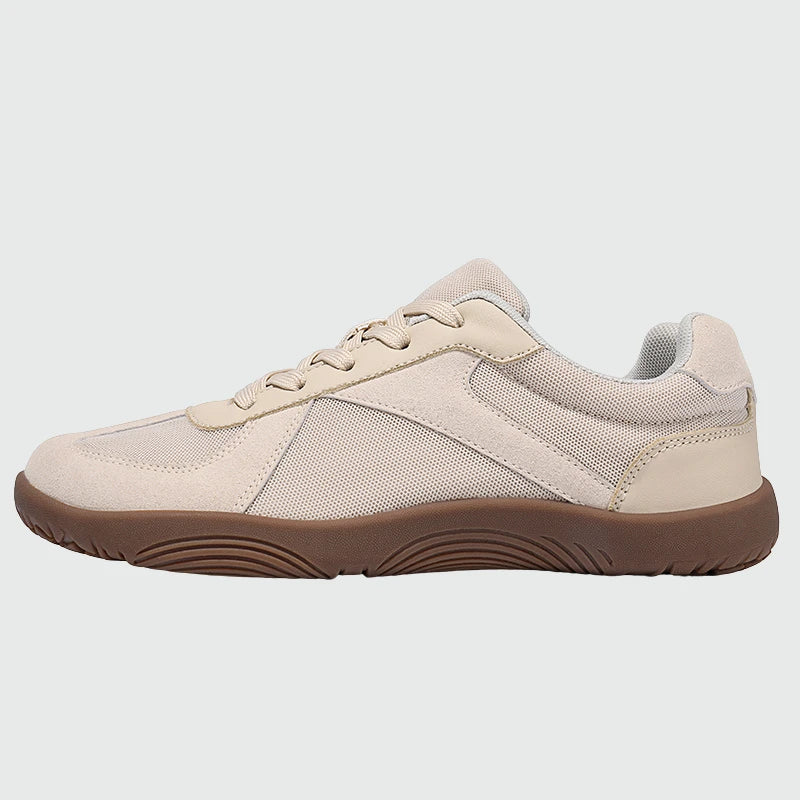 Wide Toe Box Barefoot Shoes Khaki shown from the side