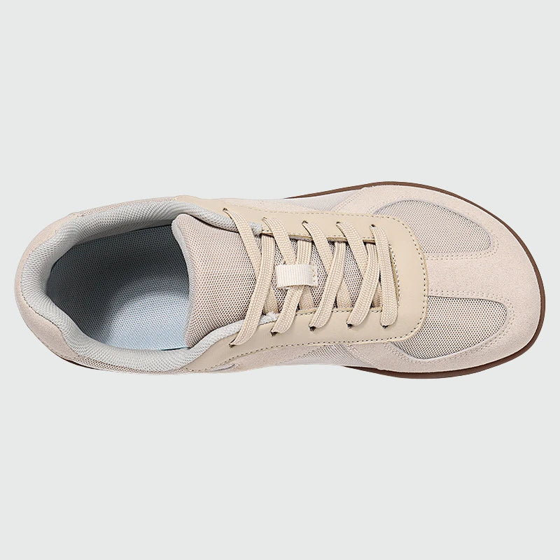 Wide Toe Box Barefoot Shoes Khaki shown from the top